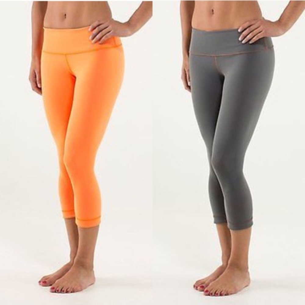 Lululemon reversible gray wunder under crop